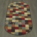 Ottomanson Ottohome Collection Contemporary Checkered Design Modern Area Rugs and Runners with Non-Skid (Non-Slip) Rubber Backing, Multi-Color   555757168